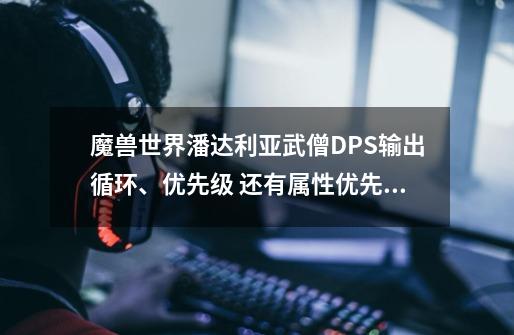 魔兽世界潘达利亚武僧DPS输出循环、优先级 还有属性优先级-第1张-游戏信息-龙启网