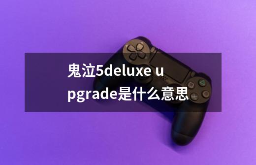 鬼泣5deluxe upgrade是什么意思-第1张-游戏信息-龙启网