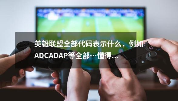 英雄联盟全部代码表示什么，例如ADC.AD.AP等全部…懂得进！少写一个不采纳。-第1张-游戏信息-龙启网