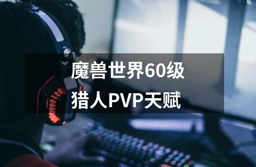 魔兽世界60级猎人PVP天赋-第1张-游戏信息-龙启网