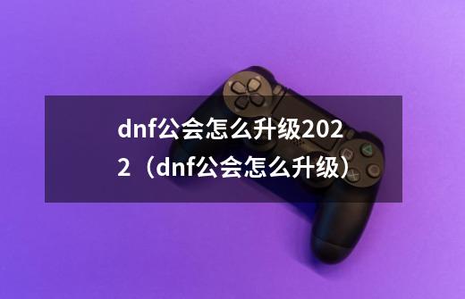 dnf公会怎么升级2022（dnf公会怎么升级）-第1张-游戏信息-龙启网