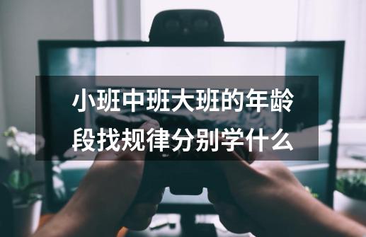 小班中班大班的年龄段找规律分别学什么-第1张-游戏信息-龙启网