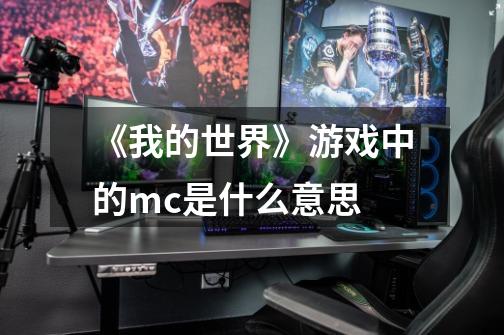 《我的世界》游戏中的mc是什么意思-第1张-游戏信息-龙启网