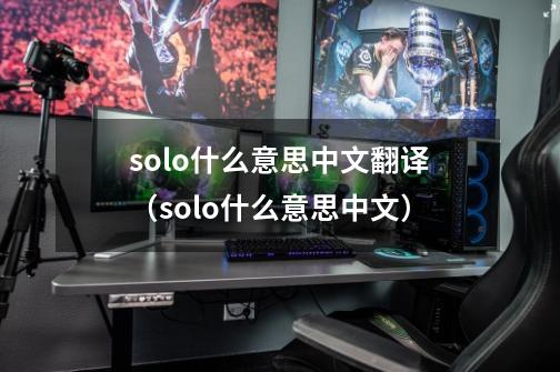 solo什么意思中文翻译（solo什么意思中文）-第1张-游戏信息-龙启网