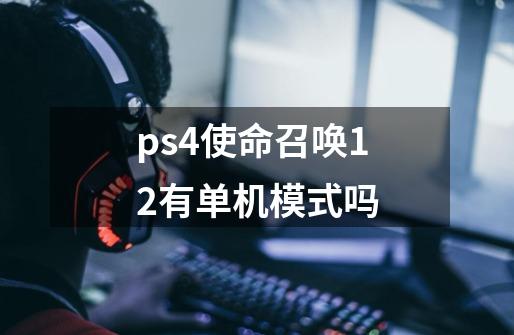 ps4使命召唤12有单机模式吗-第1张-游戏信息-龙启网