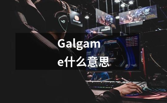 Galgame什么意思-第1张-游戏信息-龙启网