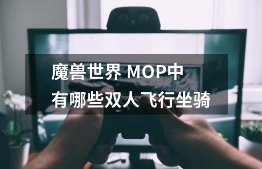 魔兽世界 MOP中有哪些双人飞行坐骑-第1张-游戏信息-龙启网