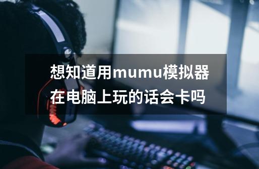 想知道用mumu模拟器在电脑上玩的话会卡吗-第1张-游戏信息-龙启网