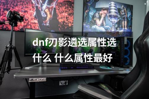 dnf刃影遴选属性选什么 什么属性最好-第1张-游戏信息-龙启网