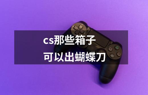 cs那些箱子可以出蝴蝶刀-第1张-游戏信息-龙启网