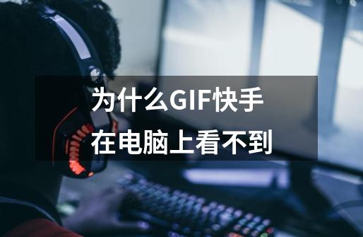 为什么GIF快手在电脑上看不到-第1张-游戏信息-龙启网