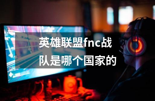 英雄联盟fnc战队是哪个国家的-第1张-游戏信息-龙启网