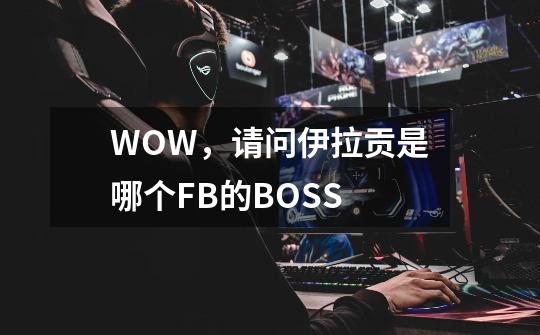 WOW，请问伊拉贡是哪个FB的BOSS-第1张-游戏信息-龙启网