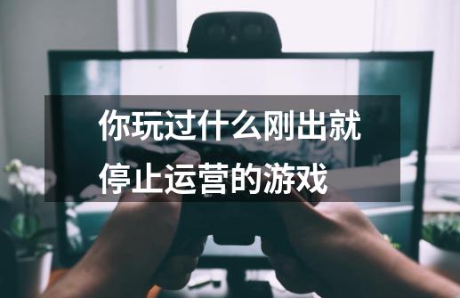 你玩过什么刚出就停止运营的游戏-第1张-游戏信息-龙启网