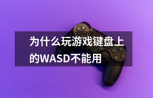 为什么玩游戏键盘上的WASD不能用-第1张-游戏信息-龙启网