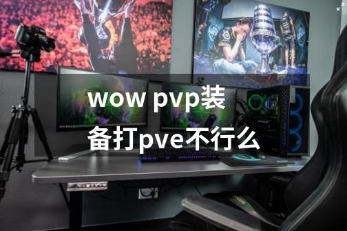 wow pvp装备打pve不行么-第1张-游戏信息-龙启网