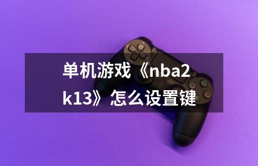 单机游戏《nba2k13》怎么设置键-第1张-游戏信息-龙启网