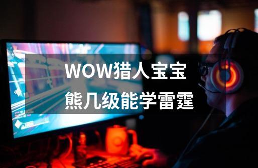 WOW猎人宝宝熊几级能学雷霆-第1张-游戏信息-龙启网