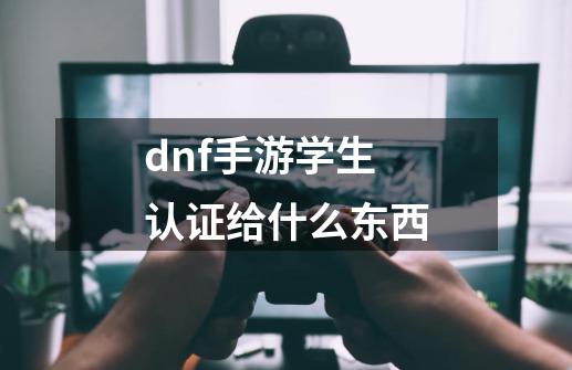 dnf手游学生认证给什么东西-第1张-游戏信息-龙启网