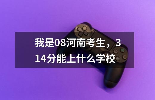 我是08河南考生，314分能上什么学校-第1张-游戏信息-龙启网