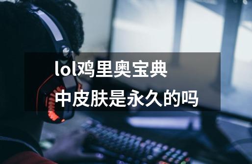 lol鸡里奥宝典中皮肤是永久的吗-第1张-游戏信息-龙启网