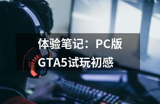 体验笔记：PC版GTA5试玩初感-第1张-游戏信息-龙启网