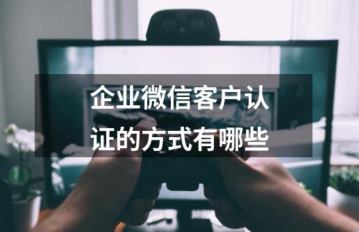 企业微信客户认证的方式有哪些-第1张-游戏信息-龙启网