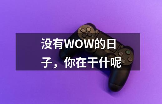 没有WOW的日子，你在干什呢-第1张-游戏信息-龙启网