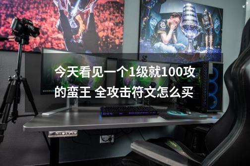 今天看见一个1级就100攻的蛮王 全攻击符文怎么买-第1张-游戏信息-龙启网