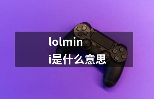 lolmini是什么意思-第1张-游戏信息-龙启网