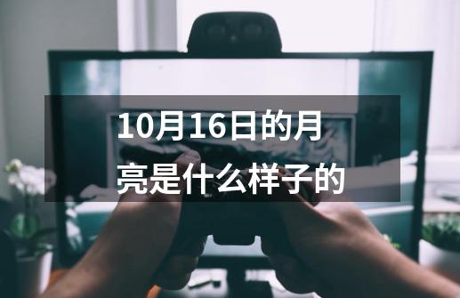 10月16日的月亮是什么样子的-第1张-游戏信息-龙启网