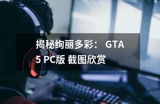 揭秘绚丽多彩： GTA5 PC版 截图欣赏-第1张-游戏信息-龙启网