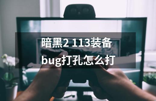 暗黑2 1.13装备bug打孔怎么打-第1张-游戏信息-龙启网