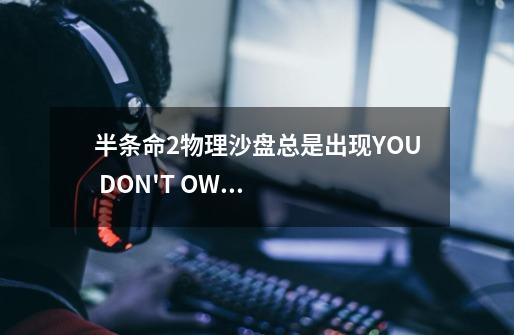 半条命2物理沙盘总是出现YOU DON'T OWN GARRY'S MOD 10-第1张-游戏信息-龙启网