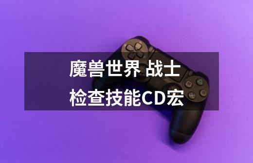 魔兽世界 战士检查技能CD宏-第1张-游戏信息-龙启网