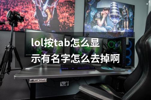 lol按tab怎么显示有名字怎么去掉啊-第1张-游戏信息-龙启网