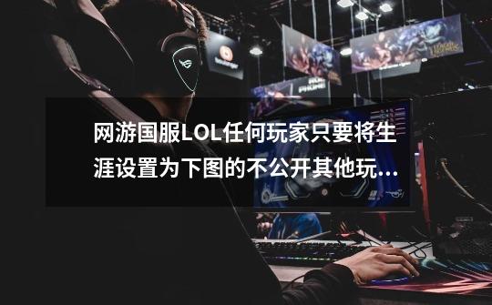 网游国服LOL任何玩家只要将生涯设置为下图的不公开其他玩家用任何方式都无法查看战绩吗-第1张-游戏信息-龙启网