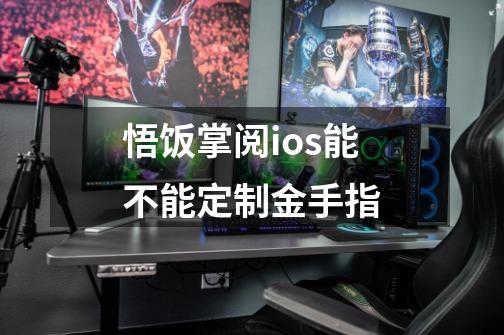 悟饭掌阅ios能不能定制金手指-第1张-游戏信息-龙启网