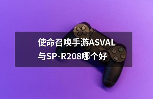 使命召唤手游ASVAL与SP-R208哪个好-第1张-游戏信息-龙启网