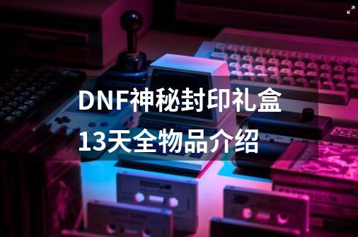 DNF神秘封印礼盒13天全物品介绍-第1张-游戏信息-龙启网