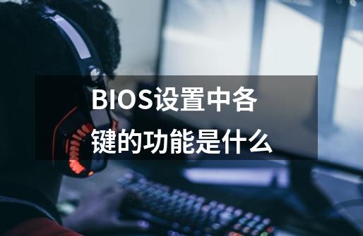 BIOS设置中各键的功能是什么-第1张-游戏信息-龙启网