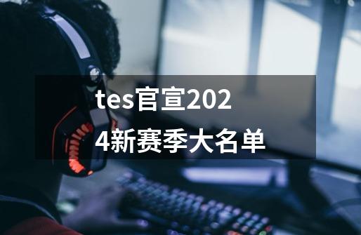 tes官宣2024新赛季大名单-第1张-游戏信息-龙启网