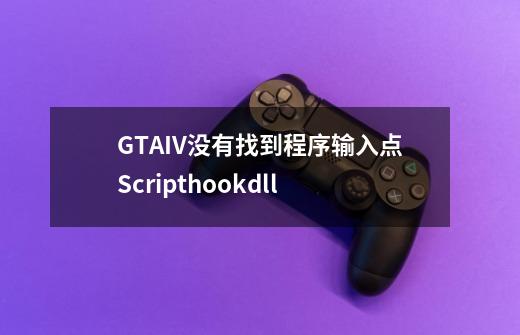 GTAIV没有找到程序输入点Scripthook.dll-第1张-游戏信息-龙启网