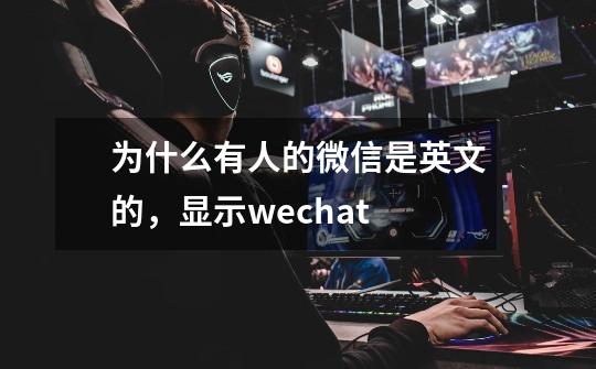 为什么有人的微信是英文的，显示wechat-第1张-游戏信息-龙启网