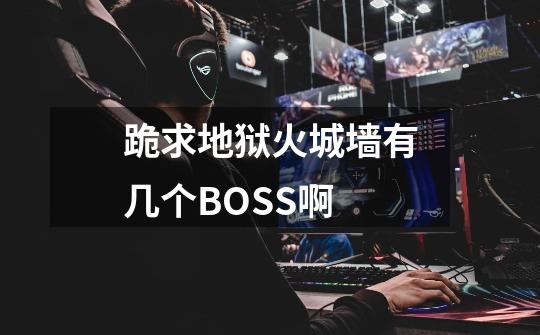 跪求地狱火城墙有几个BOSS啊-第1张-游戏信息-龙启网