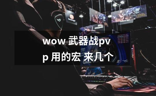 wow 武器战pvp 用的宏 来几个-第1张-游戏信息-龙启网