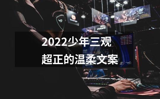 2022少年三观超正的温柔文案-第1张-游戏信息-龙启网