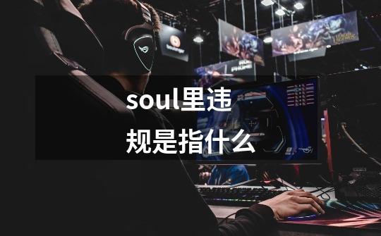 soul里违规是指什么-第1张-游戏信息-龙启网