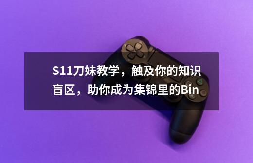 S11刀妹教学，触及你的知识盲区，助你成为集锦里的Bin-第1张-游戏信息-龙启网