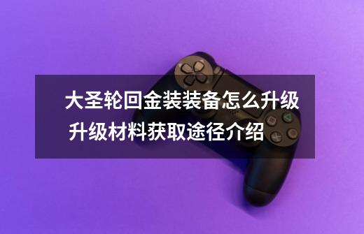 大圣轮回金装装备怎么升级 升级材料获取途径介绍-第1张-游戏信息-龙启网